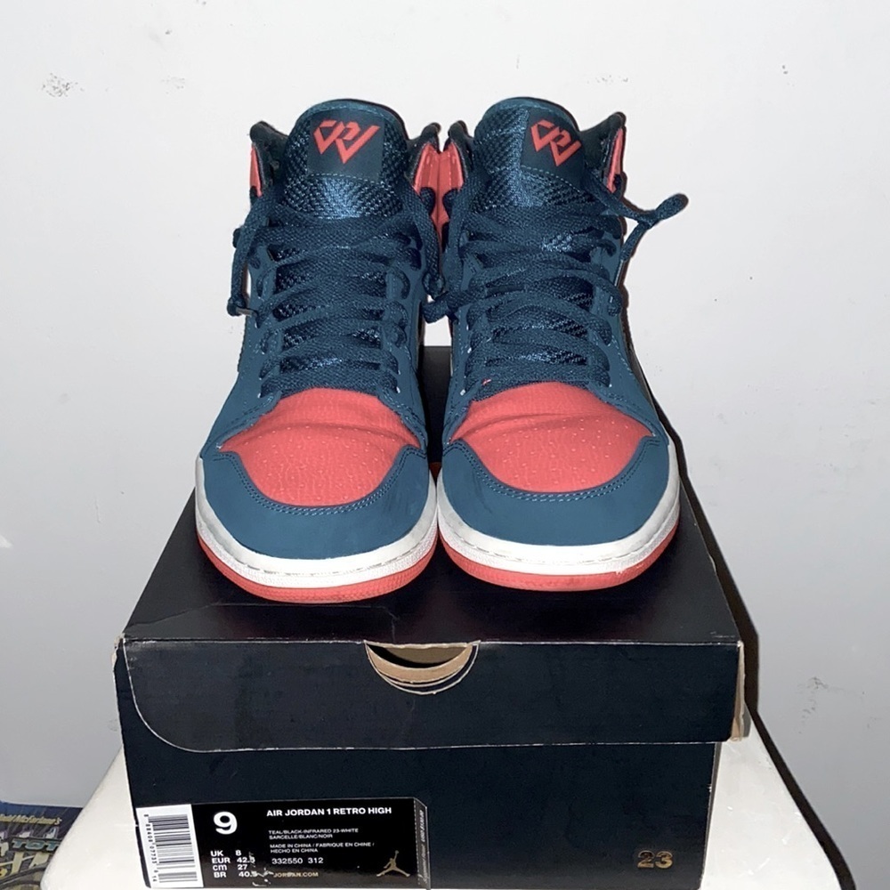 Nike Air Jordan 1 Retro High Teal/Black/Infrared 23-white Sarcelle/Blanc/Noir 9 